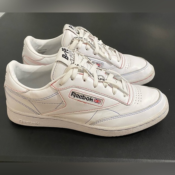 Bape A Bathing Ape Reebok Club C 85 Sneakers Rare OG Collaboration - Picture 3 of 13